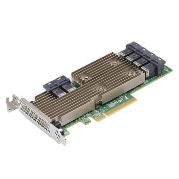 HBA-адаптер Broadcom 9305-24i SGL (05-25699-00 / 03-25699-02007) PCIe 3.0 x8 LP, SAS/SATA 12G HBA, 2