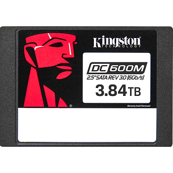 Твердотельный накопитель/ Kingston SSD DC600M, 3840GB, 2.5" 7mm, SATA3, 3D TLC, R/W 560/530MB/s, IOP