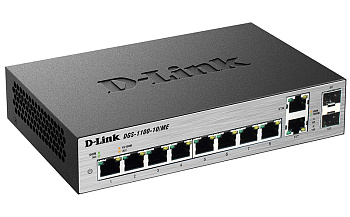 D-Link DGS-1100-10/ME/A2A Коммутатор/ DGS-1100-10/ME Managed L2 Metro Ethernet Switch 8х1000Base-T, 
