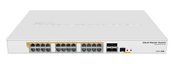Mikrotik CRS328-24P-4S+RM Коммутатор/ CRS328-24P-4S+RM Cloud Router Switch 24 port Gigabit Ethernet 