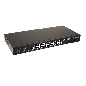 OSNOVO SW-24G4X-2L Коммутатор/ SW-24G4X-2L Управляемый L3 коммутатор Gigabit Ethernet на 24xRJ45 + 4