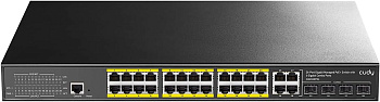Cudy GS2028PS4-300W Коммутатор/ 24-Port Layer 2 Managed Gigabit PoE+ Switch with 4 Gigabit Combo Por