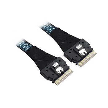 Кабель/ Cable, x8 8654 to 1x8 8654, 1M. To Controller SFF-8654 (SlimSAS), To Devices/Backplane 1 x8 