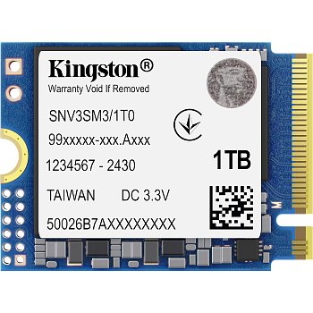 Kingston SSD NV3, 1000GB, M.2(22x30mm), NVMe, PCIe 4.0 x4, 3D TLC, R/W 6000/4000MB/s, TBW 320, DWPD 