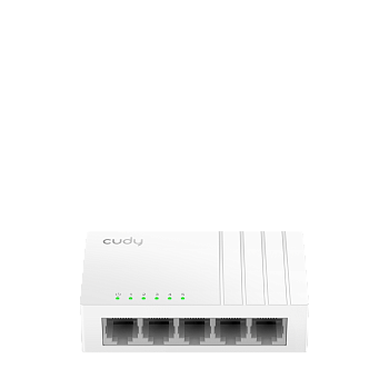 Cudy FS105D Коммутатор/ 5-Port 10/100 Mbps Desktop Switch, 5 10/100M RJ45 Ports, Loop Detection, Des