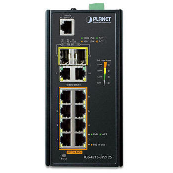 PLANET IGS-5225-4UP1T2S коммутатор/ PLANET IP30 Industrial L2+/L4 4-Port 60W 1000T Ultra PoE+ 1-Port