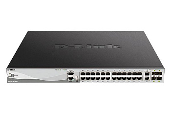 D-Link DGS-3130-30PS/B2A Коммутатор/ DGS-3130-30PS Managed L3 Stackable Switch 24x1000Base-T PoE, 2x