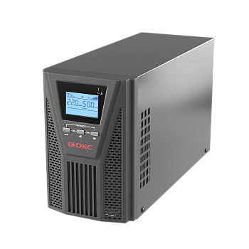 Онлайн ИБП ДКС серии Small Tower, 1000 ВА/900 Вт, клеммы, EPO, USB, RS- 232, RJ45, з/у 1А, 3 x 7 Ач