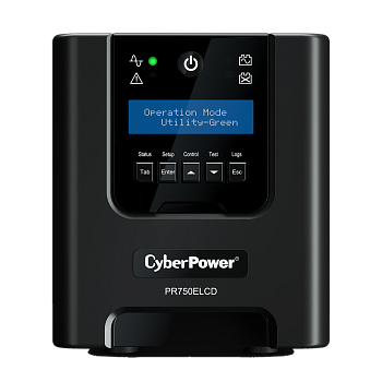 ИБП CyberPower PR750ELCD, Line-Interactive, 750VA/675W, 6 IEC-320 С13 розеток, USB&Serial, SNMPslot,